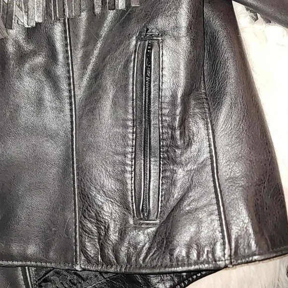 California Creations Leather Fringe Jacket - Picture 9 of 11